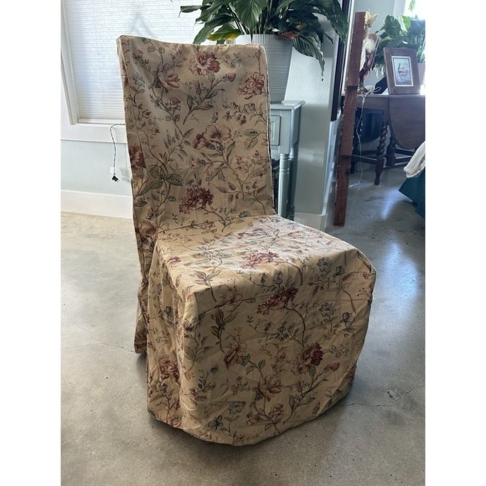Pottery Barn Megan Sierra Floral Chair Slipcover 100% Cotton VGUC